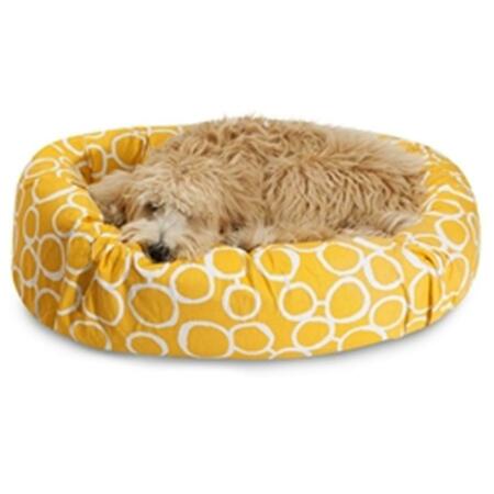 MAJESTIC PET 40 in. Fusion Yellow Sherpa Bagel Bed 78899554463